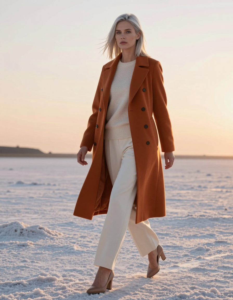 Ina Frost Cold poise meets the first warm line.